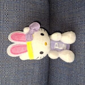 Hello Kitty Easter Bunny Plush Pez Dispenser Keychain Ring
